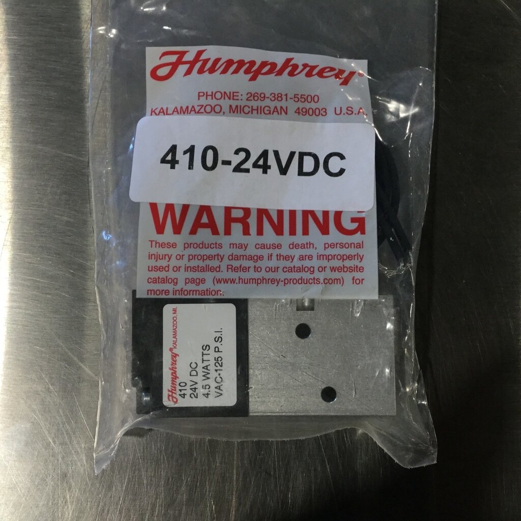 4-WAY DIRECT ACTING SOLENOID VALVE, 24VDC, 4.5 WATTS,125 PSI, 1/8-27 PORTS