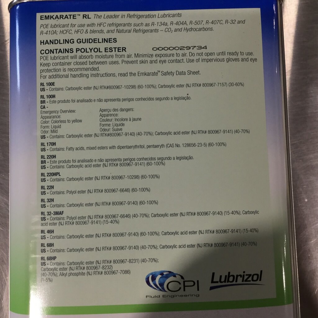 RL32H REFRIGERATION OIL (GAL)