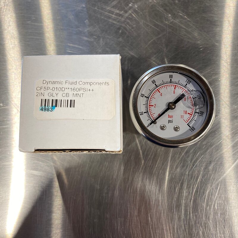 GAUGE W/ 2" FACE, 0-160 PSI, 1/4 BACK MOUNT