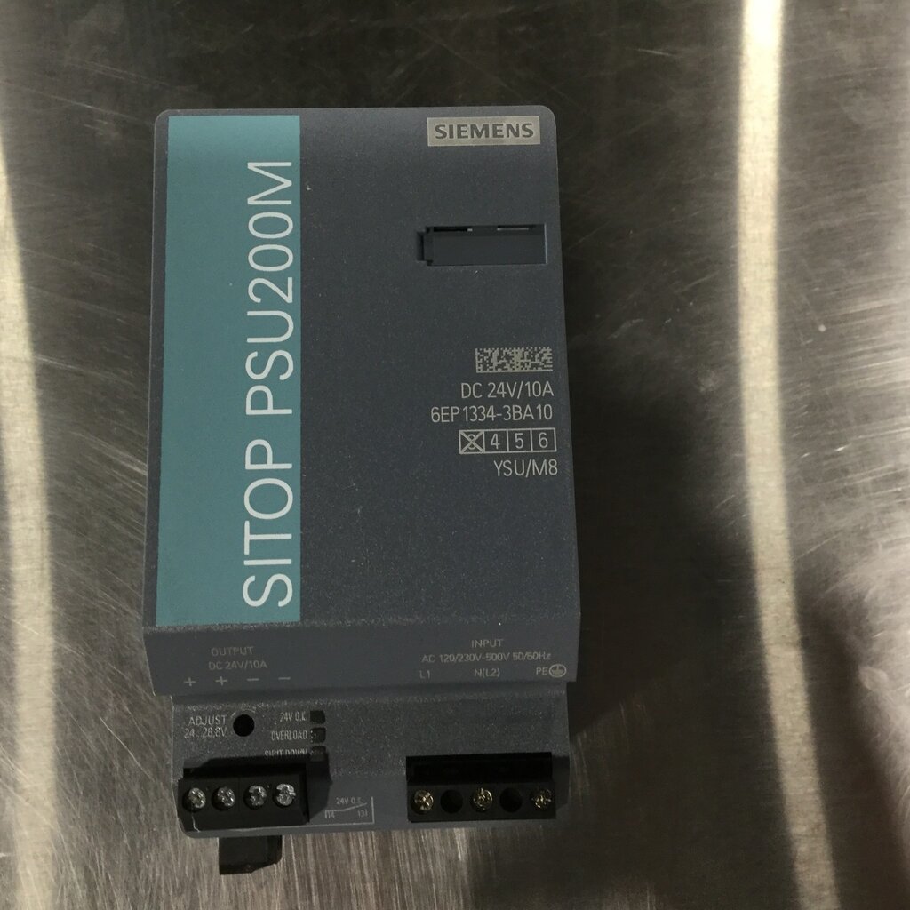 BECO SIEMENS 6EP1334-3BA10 PSU200M POWER SUPPLY, 240W, 24VDC, 10A, 120/500V