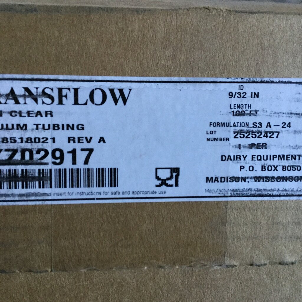 BOUMATIC TWIN PULSATION HOSE W/ BLUE STRIPE 9/32 X 100FT