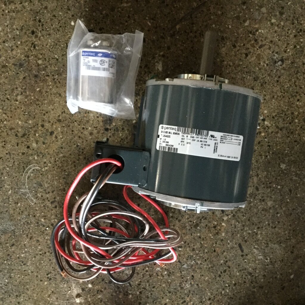 MUELLER CONDENSER FAN MOTOR .5HP, 1PH, 208/230V, 1075RPM, CRADLE MOUNT