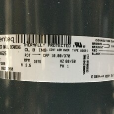 MUELLER CONDENSER FAN MOTOR .5HP, 1PH, 208/230V, 1075RPM, CRADLE MOUNT