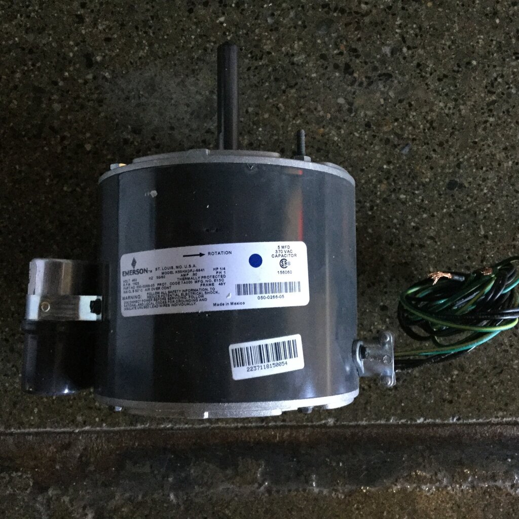 CONDENSER FAN MOTOR 1/4HP, 1PH, 460V, 1625RPM, 48Y FRAME