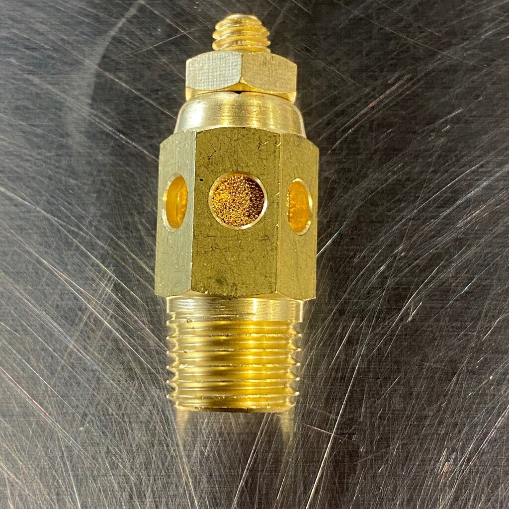 ADJUSTABLE BRASS AIR EXHAUST MUFFLER 1/4 MPT