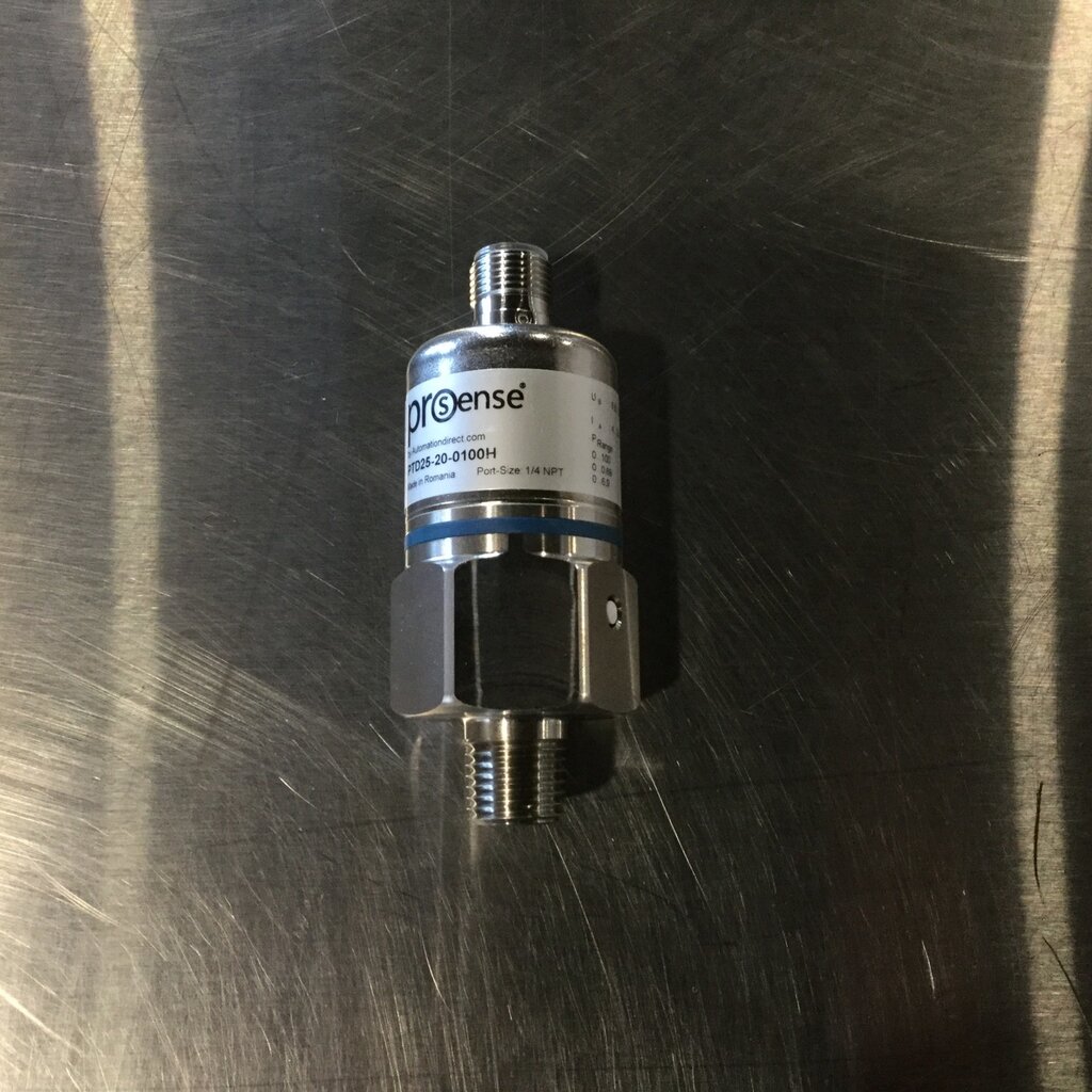 PRESSURE TRANSMITTER W/ CERAMIC & VITON SEALS, 0 TO 100PSIG, 4-20mA, 1/4 MPT, 9.6-32VDC, M12 CONNECTOR