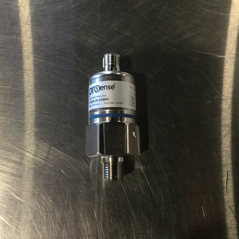 PRESSURE TRANSMITTER W/ CERAMIC & VITON SEALS, 0 TO 100PSIG, 4-20mA, 1/4 MPT, 9.6-32VDC, M12 CONNECTOR