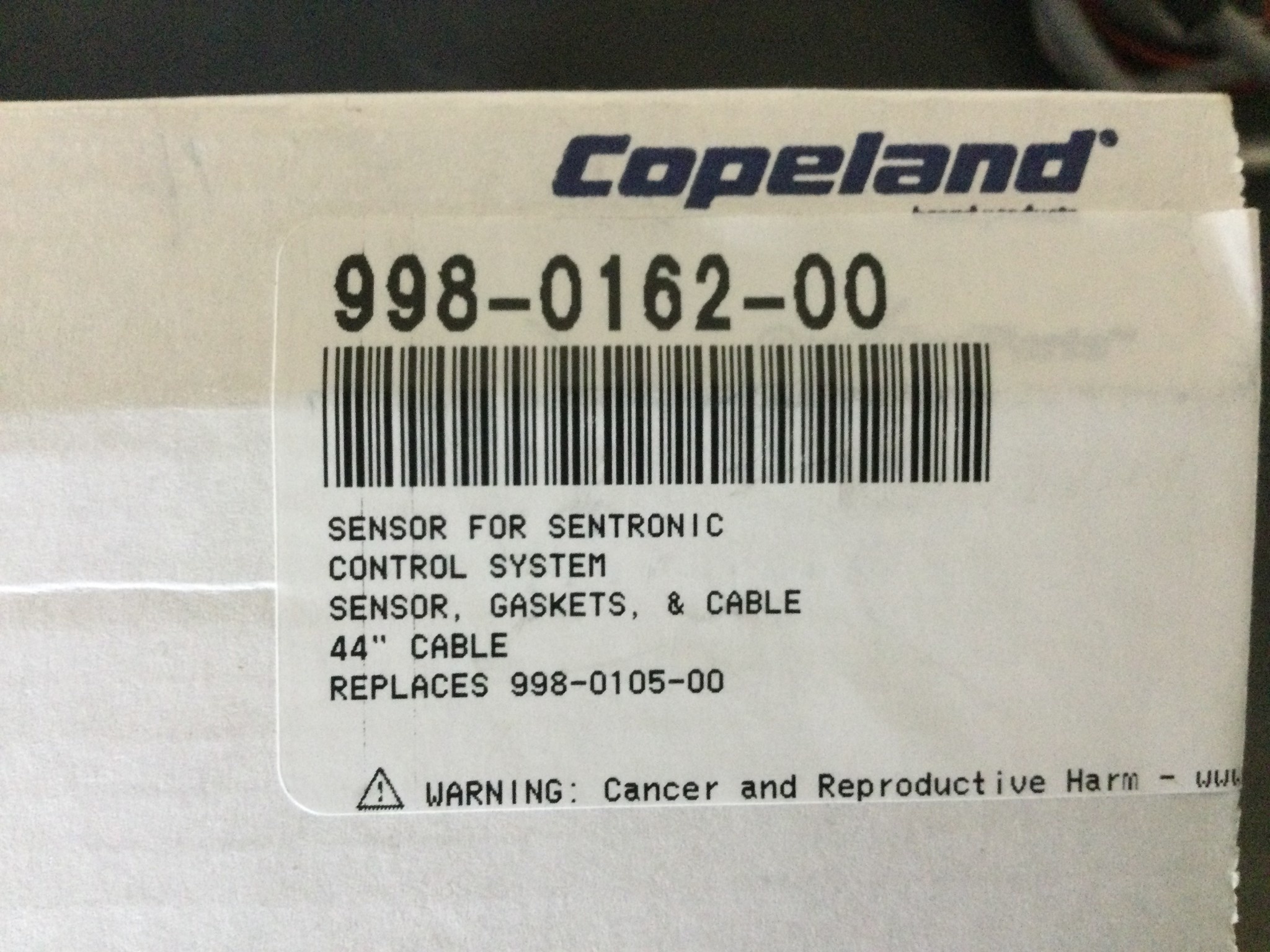 Sentronic Sensor 998-0162-00 - COPELAND SENTRONIC III OIL PRESSURE SENSOR - Progressive ...