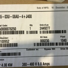 VFD 5HP, 3PH, 380-480V, 8.8A