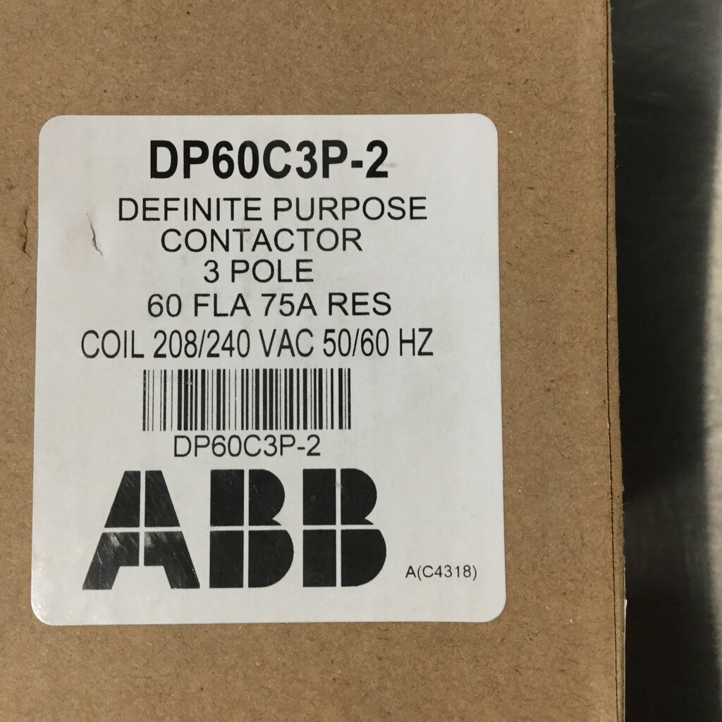 CONTACTOR - 3-POLE - 60A - 208/240VAC                1-C-4
