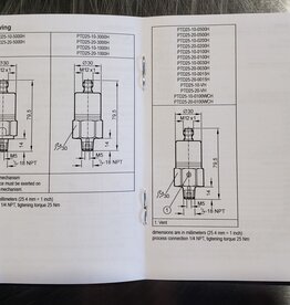 ProSense PRESSURE TRANSMITTER VACUUM, 20-4mA, 1/4 MPT