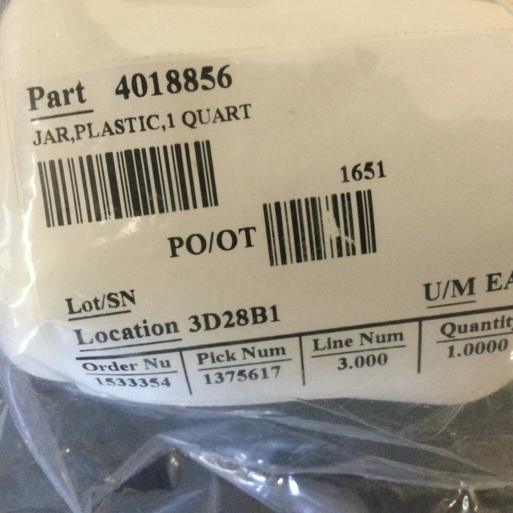 BOUMATIC DECO-MATIC QT PLASTIC JAR