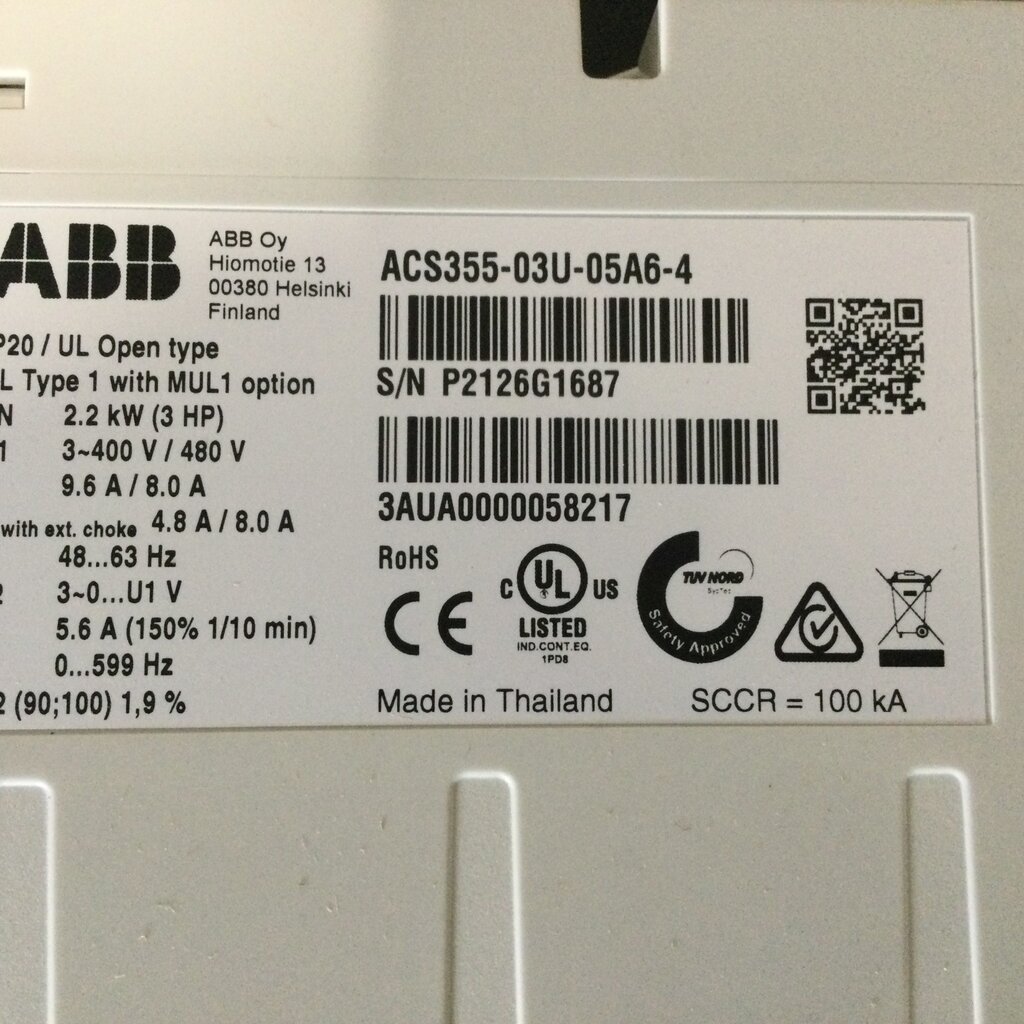 VFD 3HP, 3PH, 380-400V, 5.6A