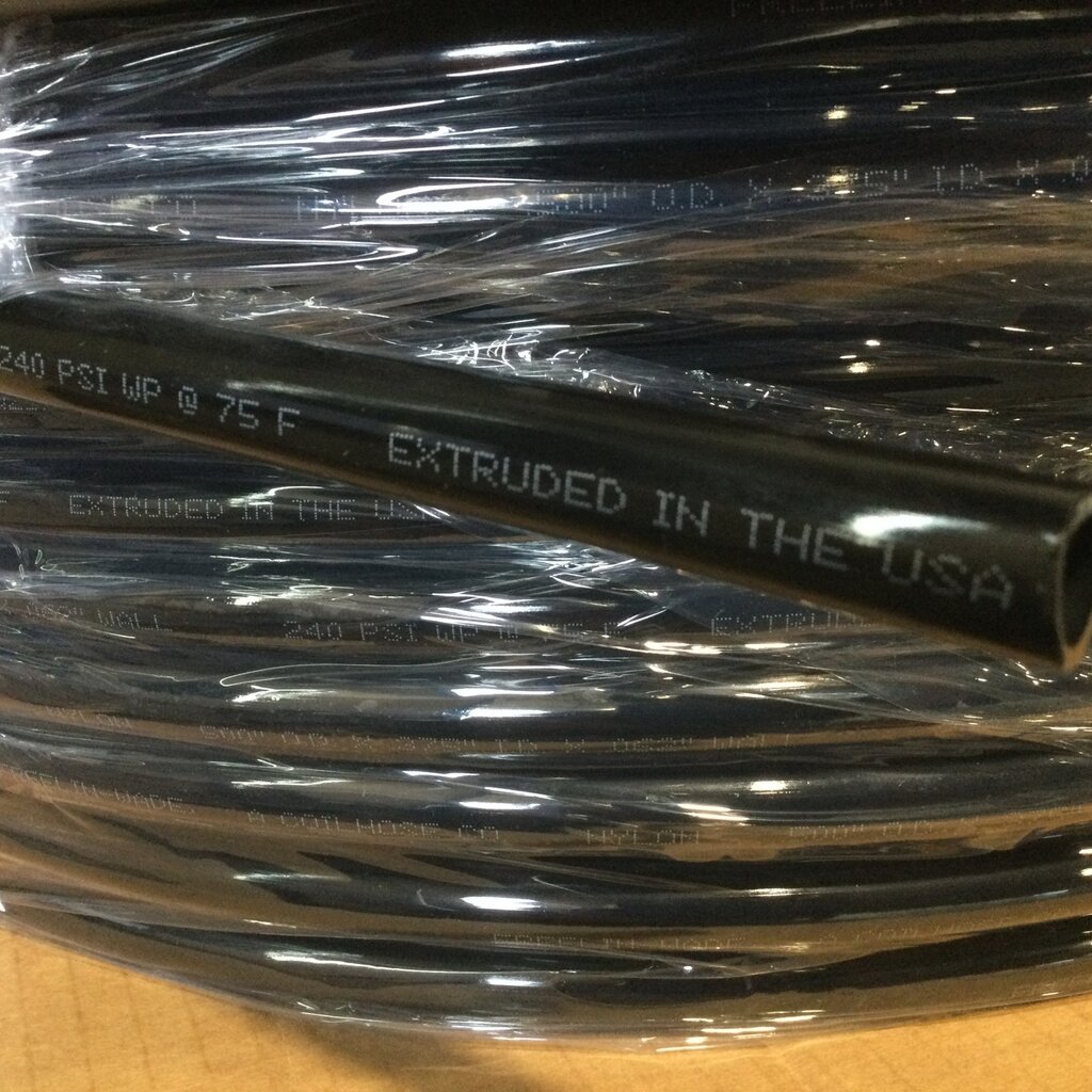 1/2 BLACK NYLON AIR LINE 240 psi. (PER FT)
