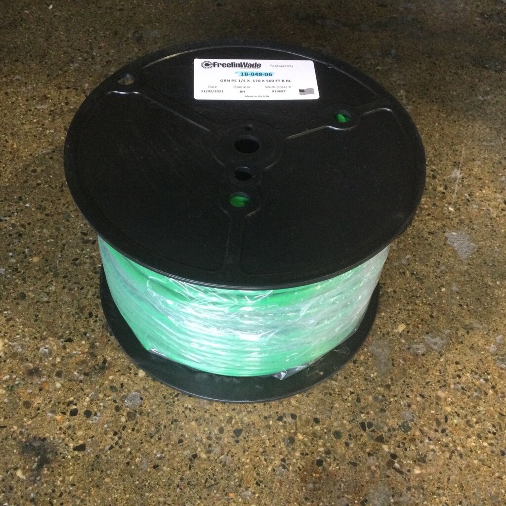 1/4 GREEN POLYETHLENE HARD TUBING (PER FT)
