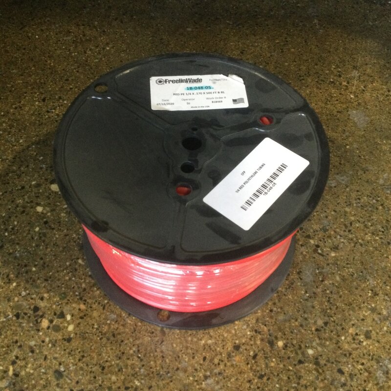 1/4 RED POLYETHLENE HARD TUBING (PER FT)