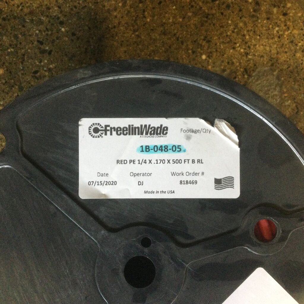 1/4 RED POLYETHLENE HARD TUBING (PER FT)