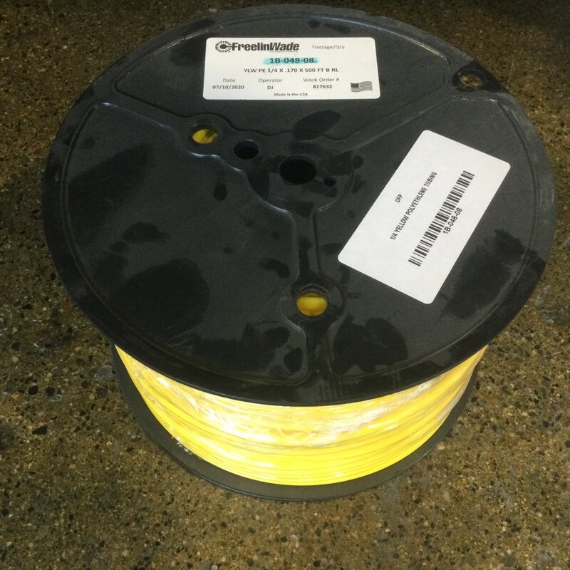 1/4 YELLOW POLYETHLENE HARD TUBING (PER FT)