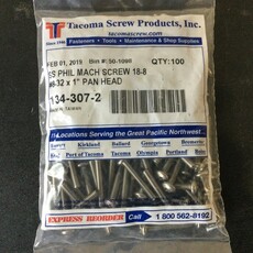 PAN HEAD S/S MACHINE SCREW 18-8 #8-32 X 1"