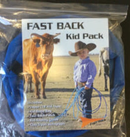 FAST BACK ROPES Kid's Rope Bag W/ Vapor Rope 18FT, FB Patch, Roping Glove, & Clay Tryan Autograph