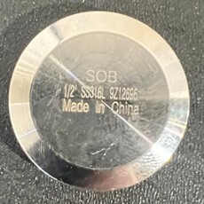 DIXON 1/2 to 3/4 S/S SOLID END CAP