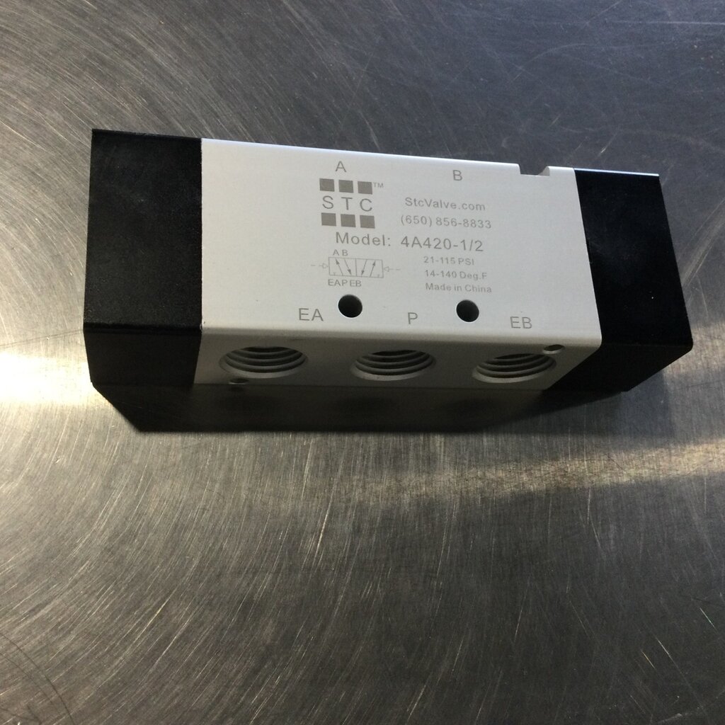 AIR VALVE 1/2 DOUBLE PILOT, 5-PORT, 4-WAY, 2-POSITION