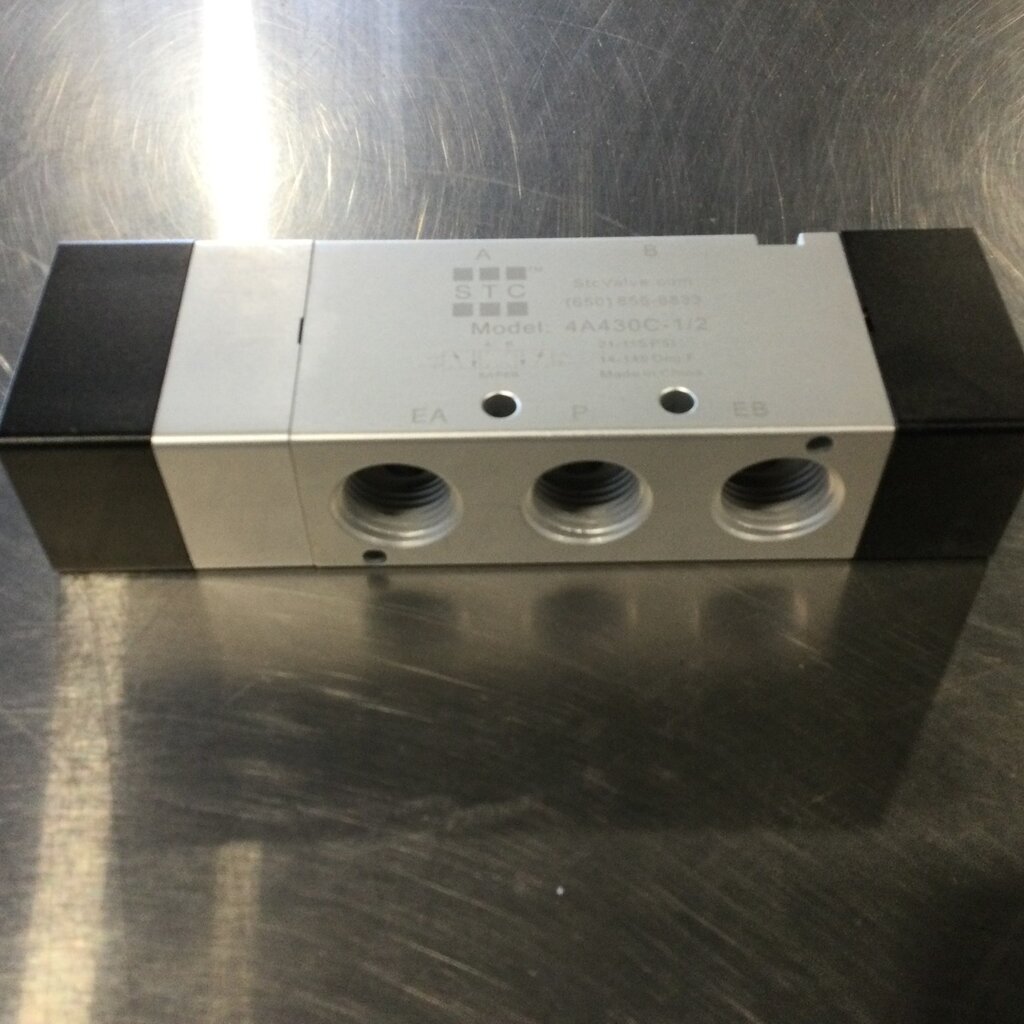 AIR VALVE 1/2 CLOSED CENTER DOUBLE PILOT, 5-PORT, 4-WAY, 3-POSITION