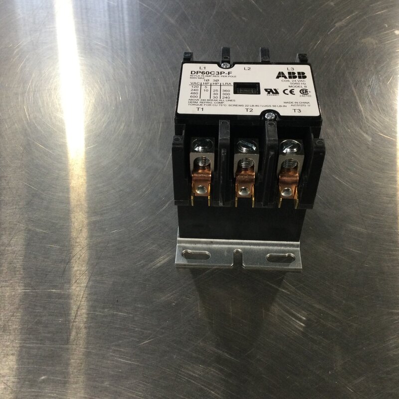 CONTACTOR - 3-POLE - 60A - 24VAC