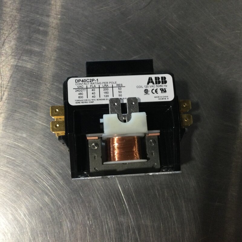 CONTACTOR - 2-POLE - 40A - 120VAC