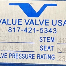 2" BUTTERFLY WAFER VALUE VALVE DN150, 230psi, 316 S/S