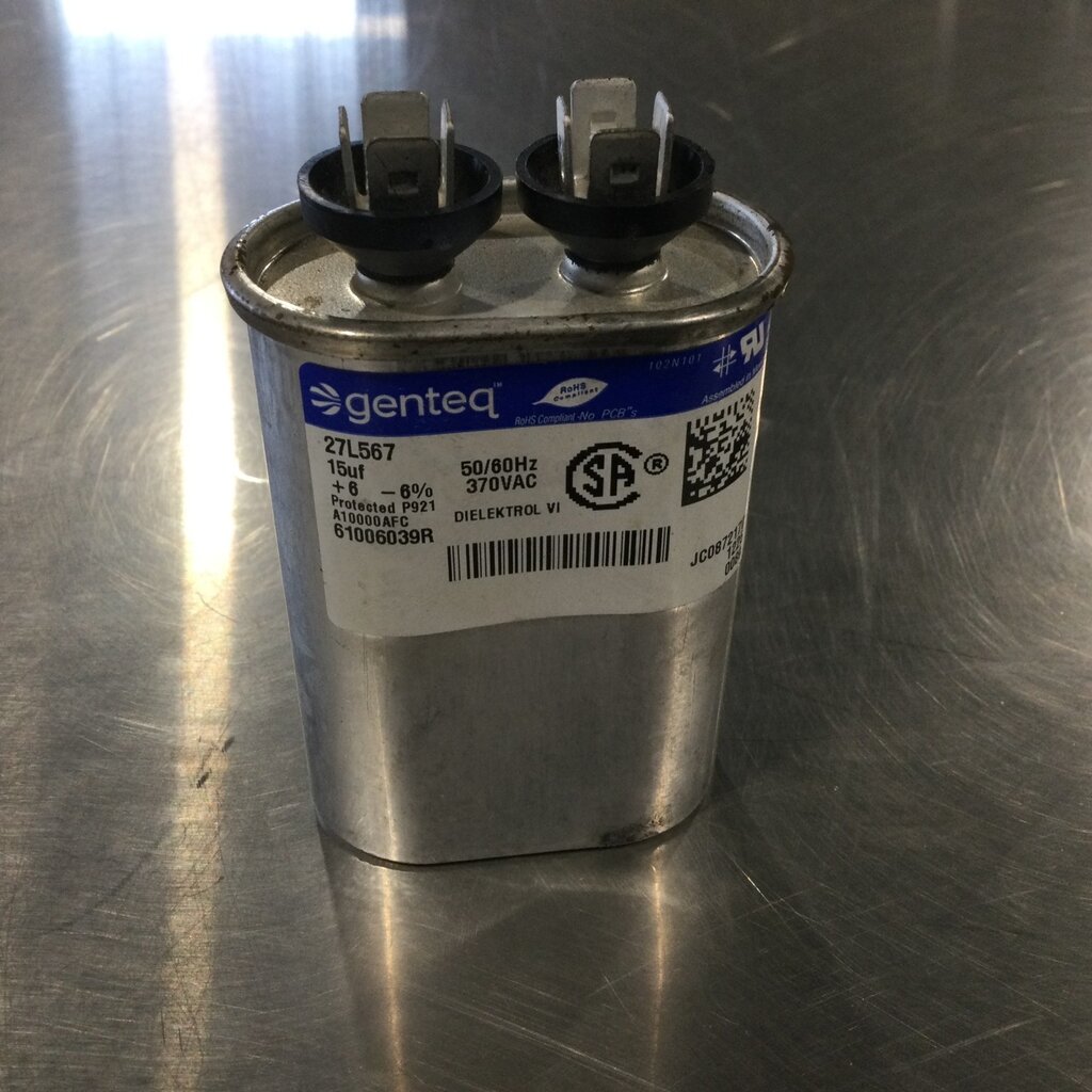 FAN MOTOR .5HP RUN CAPACITOR 10-UF, 370VAC