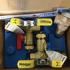 WEBSTONE BRASS TANKLESS RINNAI WATER HEATER SERVICE VALVES 3/4 FPT