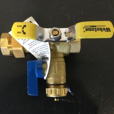 WEBSTONE BRASS TANKLESS RINNAI WATER HEATER SERVICE VALVES 3/4 FPT