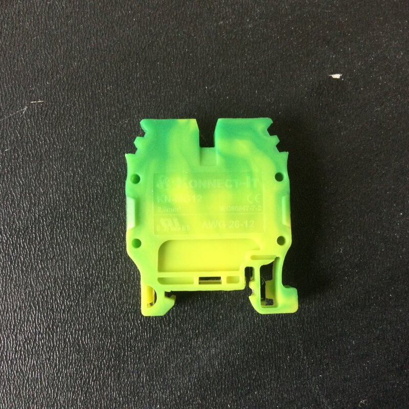 (GREEN & YELLOW) KONNECT-IT GROUNDING TERMINAL BLOCK 12-26AWG (PKG 50)