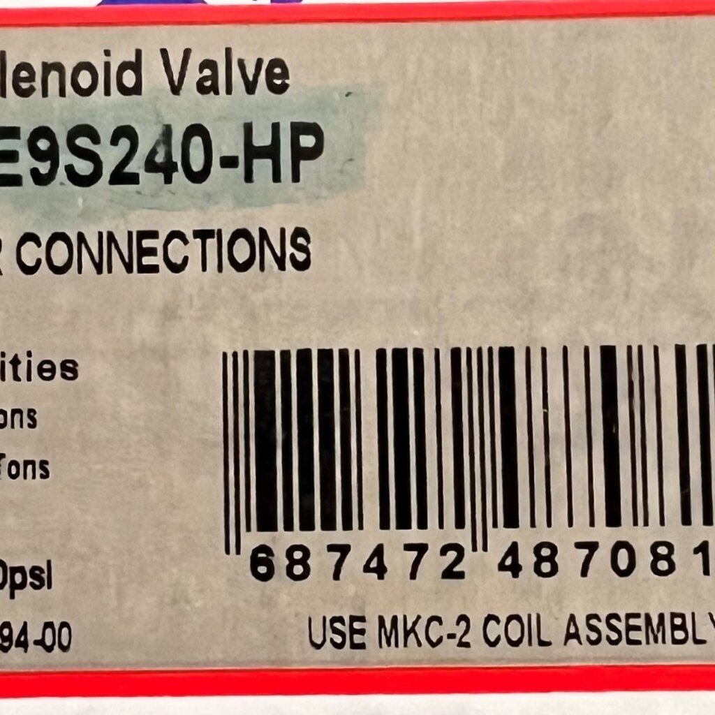 1/2 ODF SOLDER HIGH PRESSURE SOLENOID VALVE (USE MKC-2 COIL)