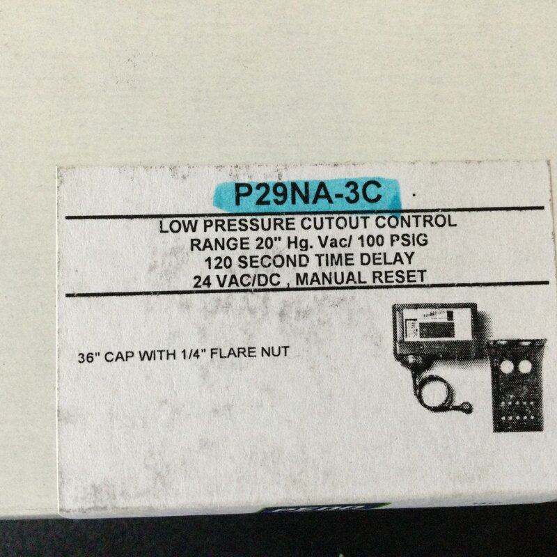 LOW PRESSURE CONTROL 120S TIME DELAY, 24VAC
