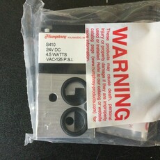 4-WAY DIRECT ACTING STACKABLE SOLENOID VALVE, 24VDC, 4.5 WATTS, 125 PSI, 1/8-27 PORTS