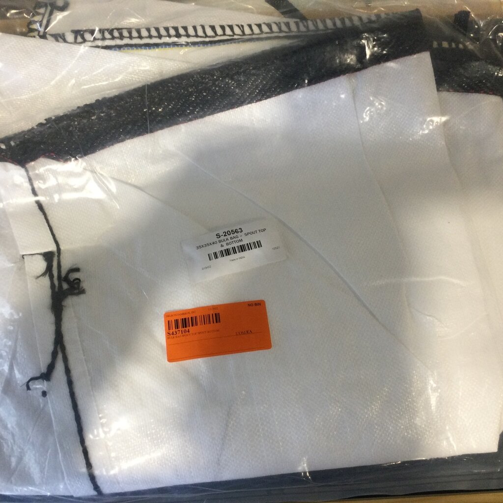BULK BAG W/ SPOUT TOP/BOTTOM 35" X 35" X 40"