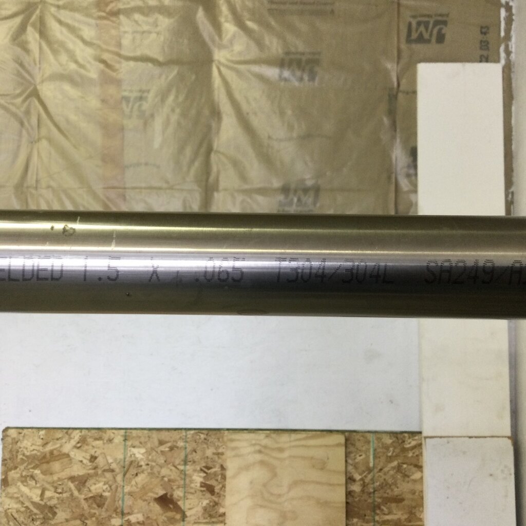 1-1/2 X .065 WALL S/S SANITARY TUBE (PER FT)