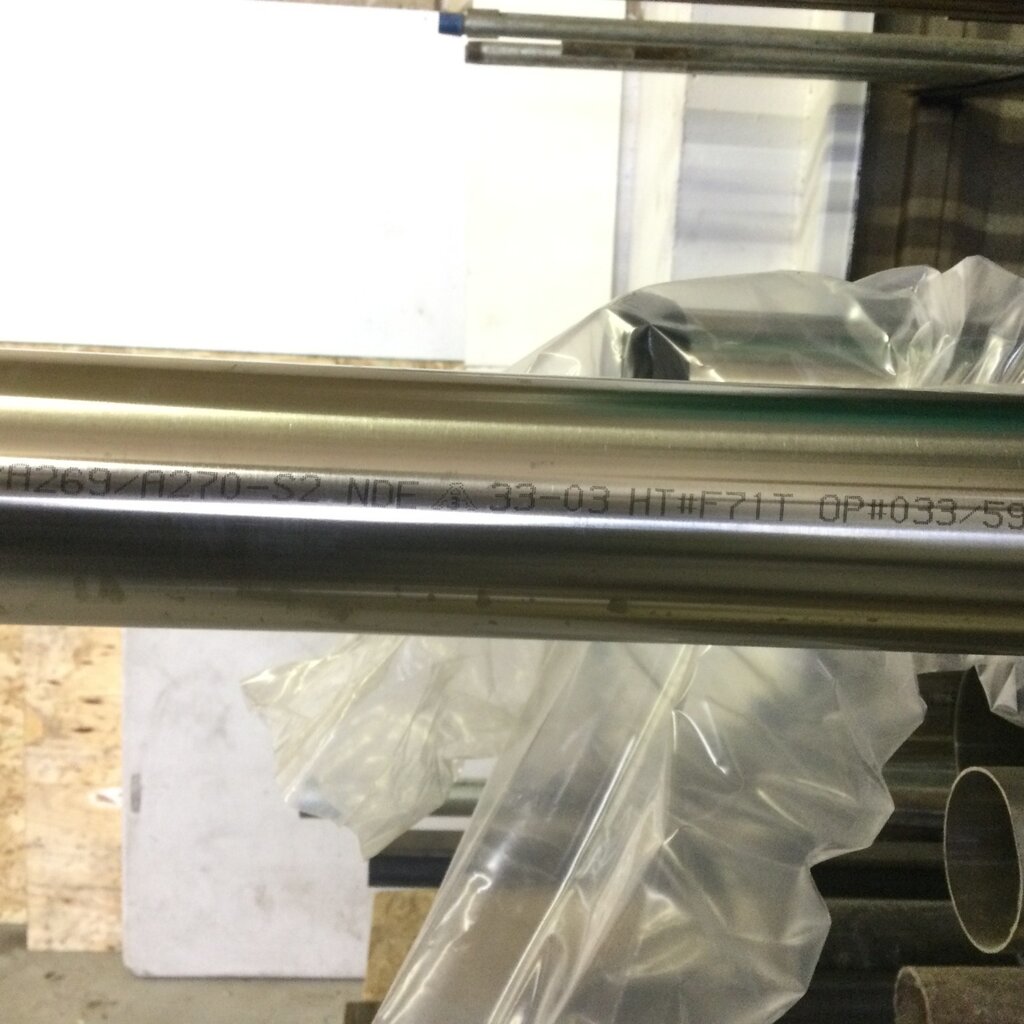 3" X .065 WALL S/S SANITARY TUBE (PER FT)