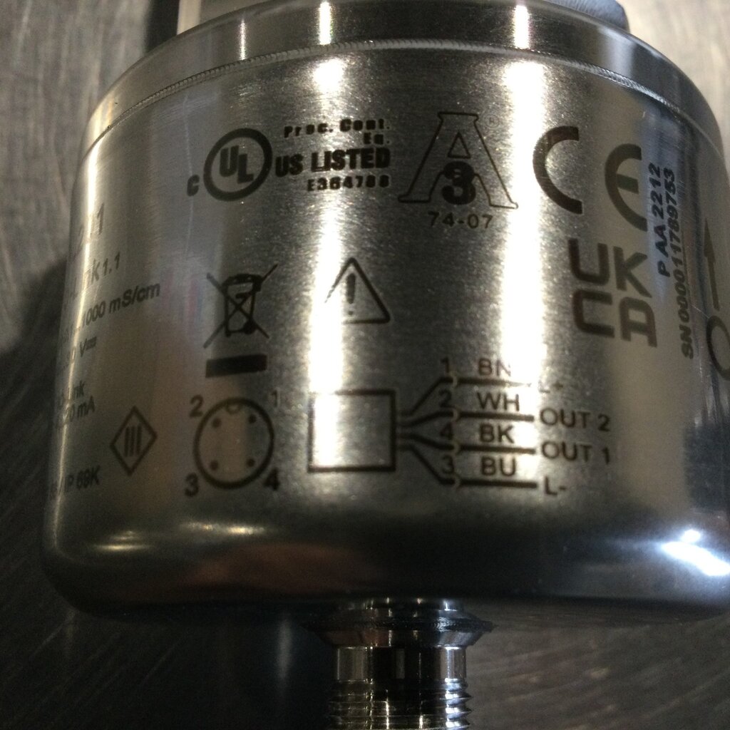 IFM INDUCTIVE CONDUCTIVITY SENSOR (Reduce inaccuracies associated with a time-based cleaning process)