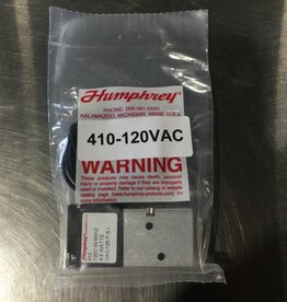 4-WAY DIRECT ACTING SOLENOID VALVE, 120VAC, 50/60Hz, 4.5 WATTS, 125 PSI, 1/8-27 PORTS