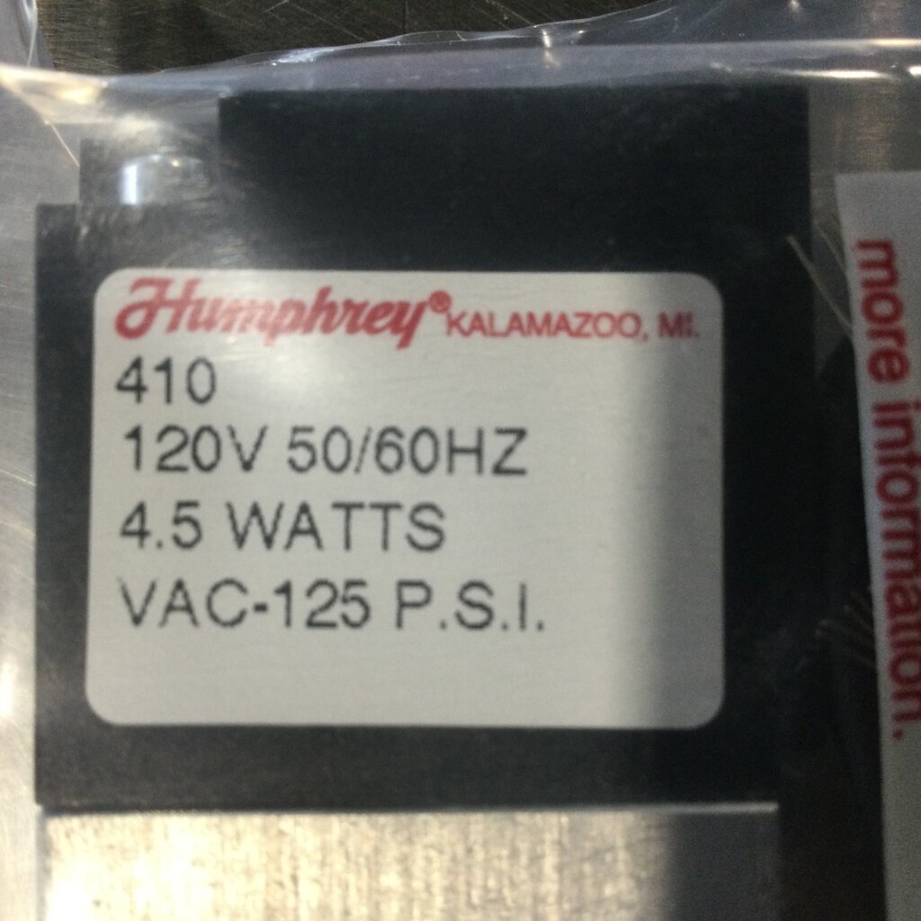 4-WAY DIRECT ACTING SOLENOID VALVE, 120VAC, 50/60Hz, 4.5 WATTS, 125 PSI, 1/8-27 PORTS
