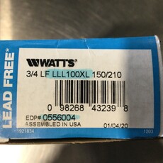 WATTS 3/4 PRESSURE SAFETY RELIEF VALVE 150#,  210°, 105,000 BTU (3X LONG SHANK)