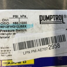 AIR COMPRESSOR PRESSURE SWITCH FIXED 30 psi., RANGE 70-150 psi.