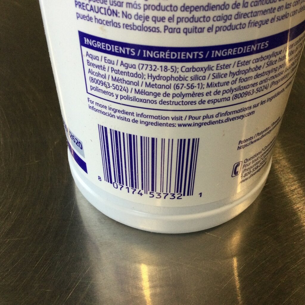 DIVERSEY LIQUID DEFOAMER 1-QT