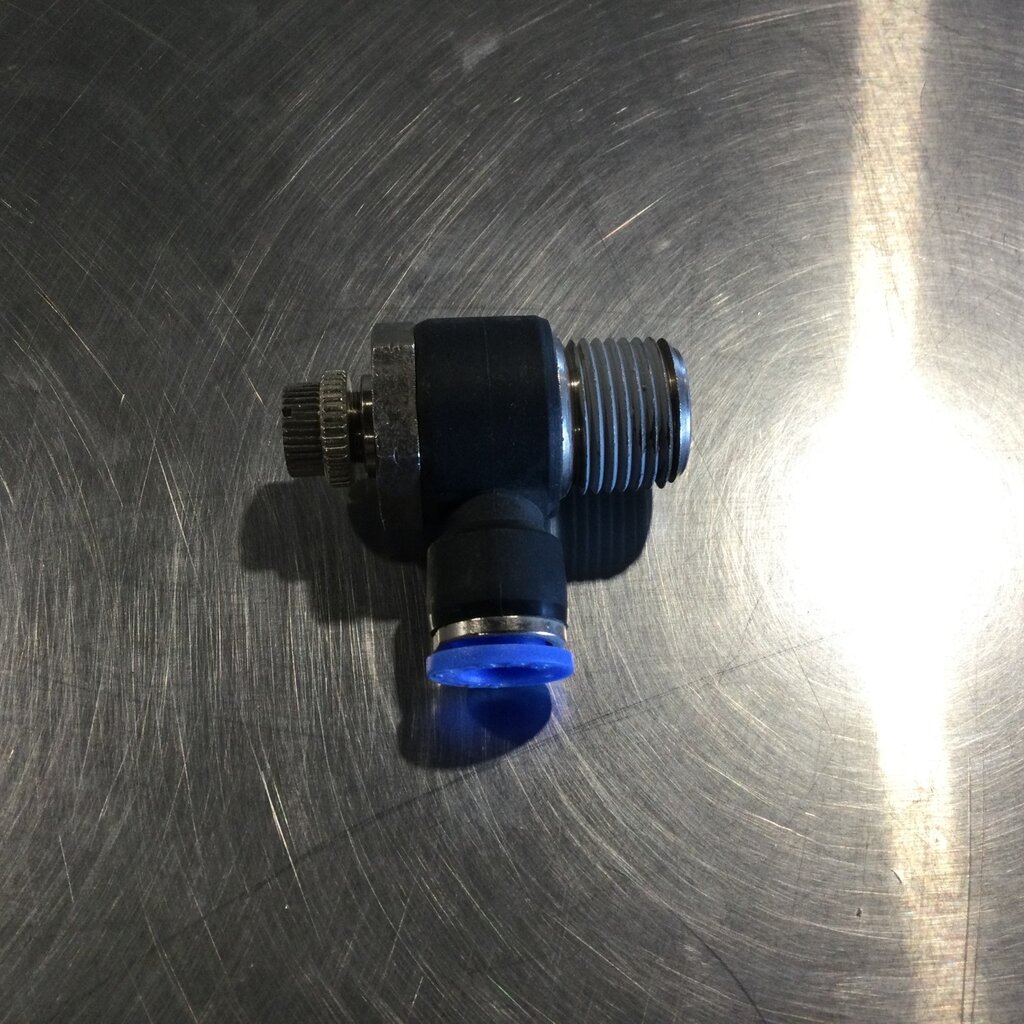 SPEED CONTROL 90° ELBOW T3/8 X 1/2 MPT