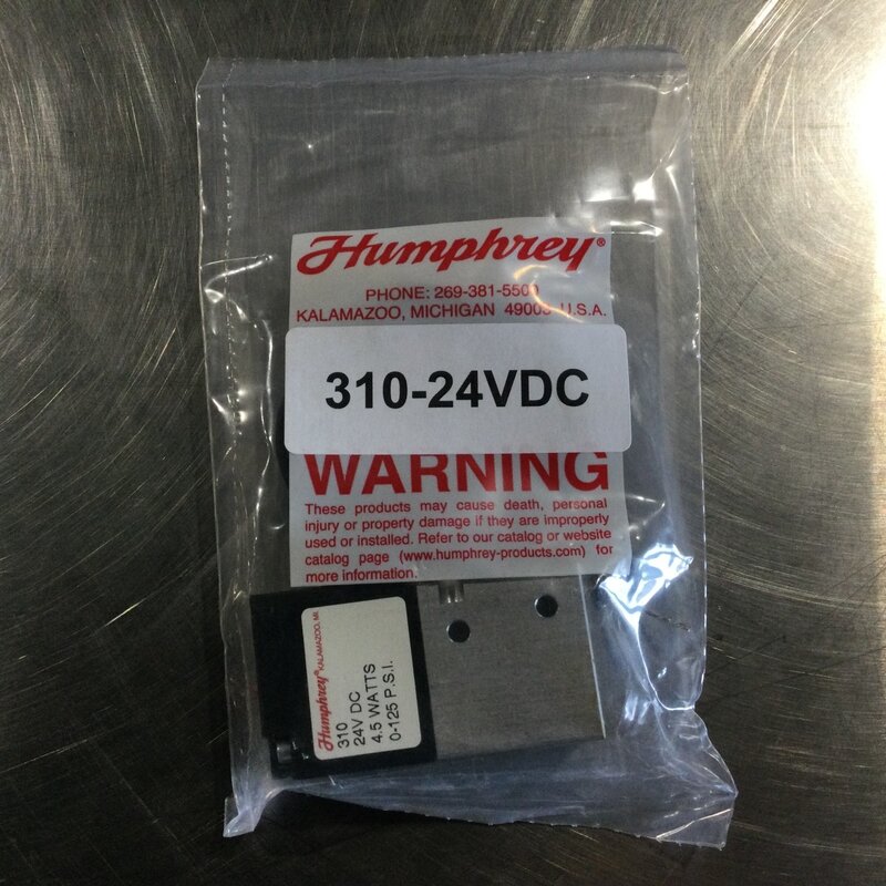 3-WAY DIRECT ACTING SOLENOID VALVE, 24VDC, 4.5 WATTS, 125 PSI, 1/8-27 PORTS