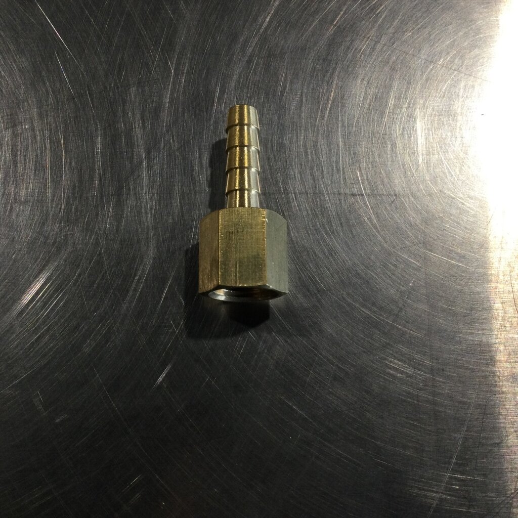BARB FITTING BRASS 1/4 X 1/4 FPT
