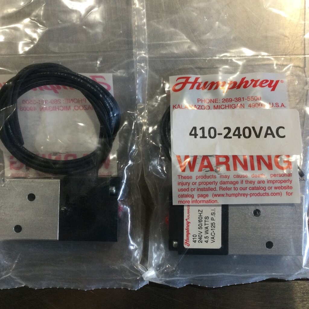 4-WAY DIRECT ACTING SOLENOID VALVE, 240VAC, 50/60Hz, 4.5 WATTS, 125 PSI, 1/8-27 PORTS